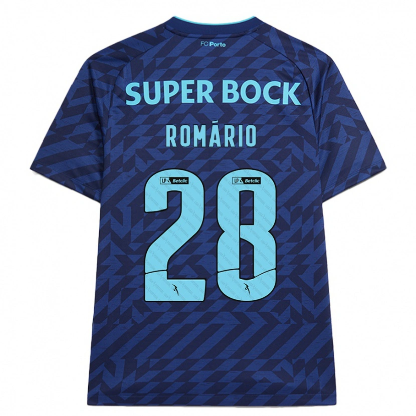 Danxenキッズロマーリオ・バロ#28ネイビーブルーサードユニフォームシャツ2024/25ジャージーユニフォーム
