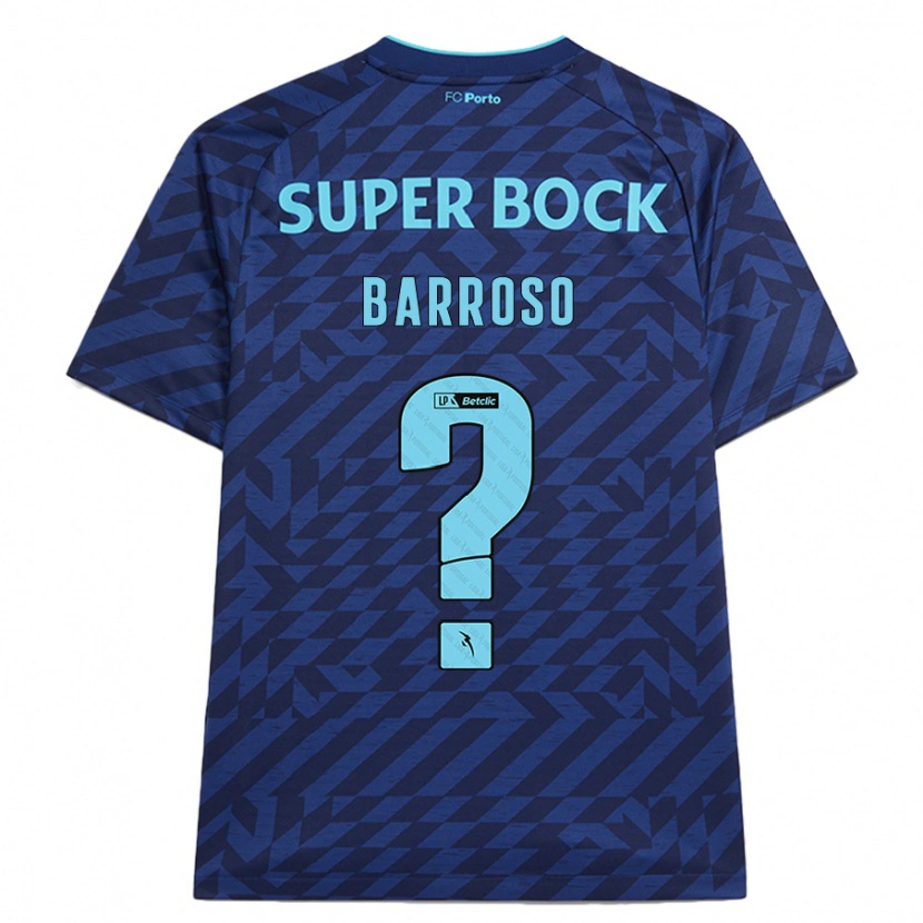 DanxenキッズFrancisco Barroso#0ネイビーブルーサードユニフォームシャツ2024/25ジャージーユニフォーム