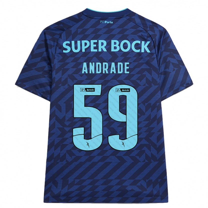 DanxenキッズTiago Andrade#59ネイビーブルーサードユニフォームシャツ2024/25ジャージーユニフォーム