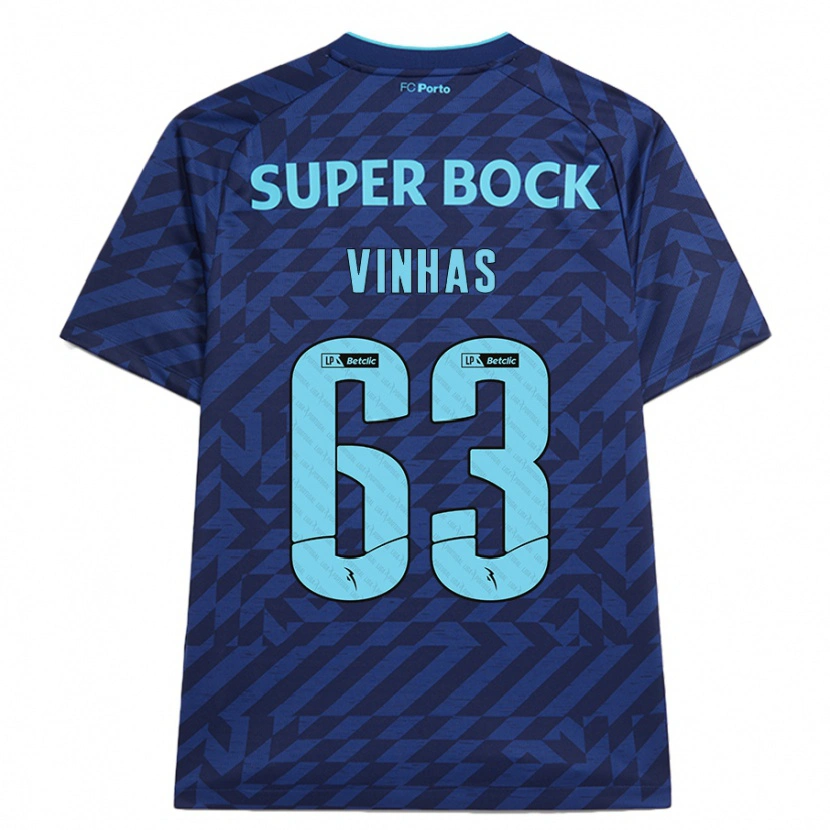 DanxenキッズDavid Vinhas#63ネイビーブルーサードユニフォームシャツ2024/25ジャージーユニフォーム