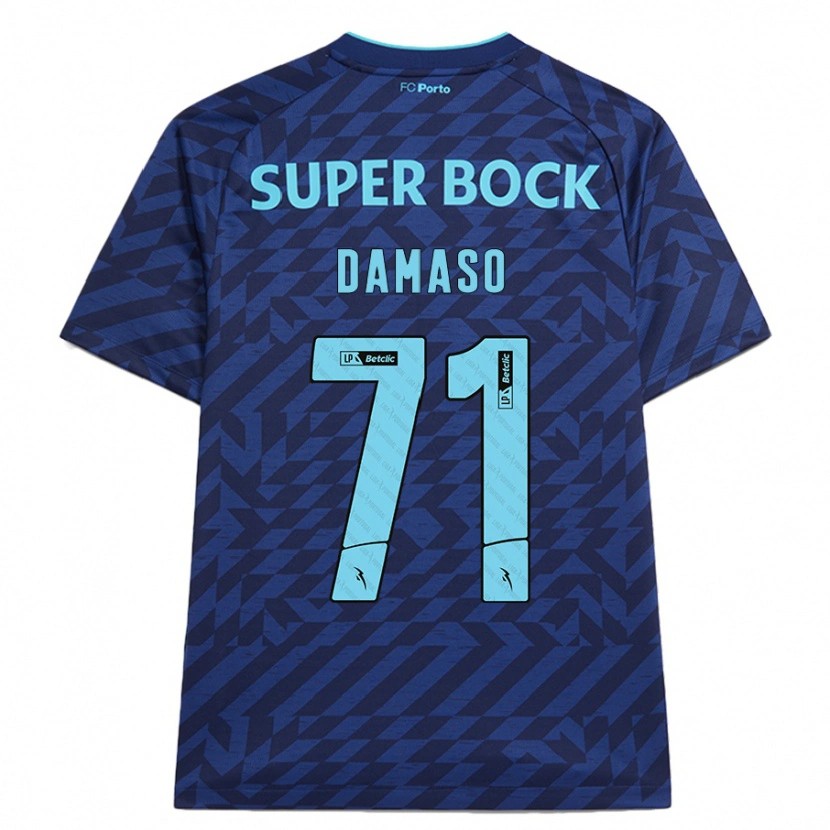 DanxenキッズNico Damaso#71ネイビーブルーサードユニフォームシャツ2024/25ジャージーユニフォーム