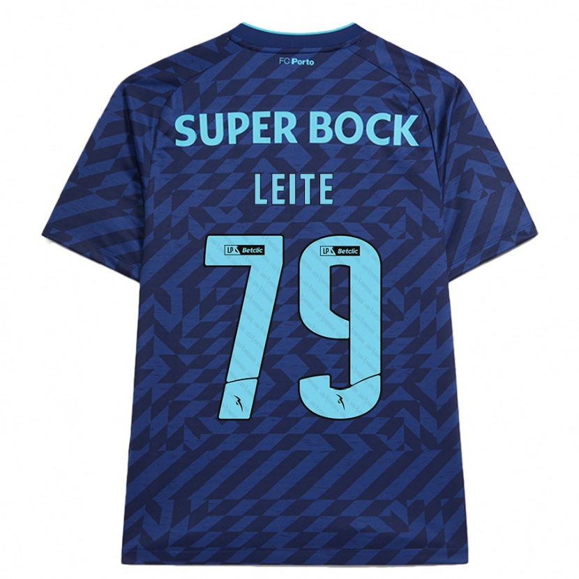 DanxenキッズAfonso Leite#79ネイビーブルーサードユニフォームシャツ2024/25ジャージーユニフォーム