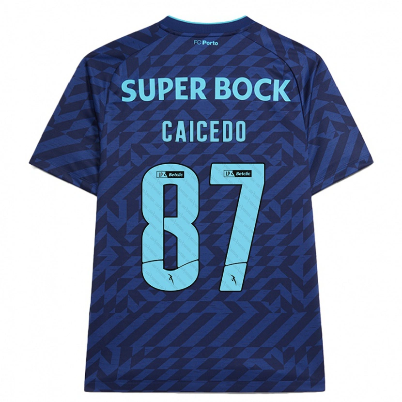 Danxenキッズブライアン・マテオ・カイセド#87ネイビーブルーサードユニフォームシャツ2024/25ジャージーユニフォーム