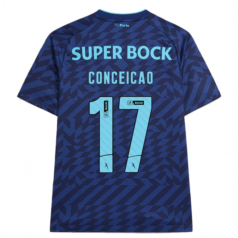 Danxenキッズロドリゴ・コンセイソン#17ネイビーブルーサードユニフォームシャツ2024/25ジャージーユニフォーム