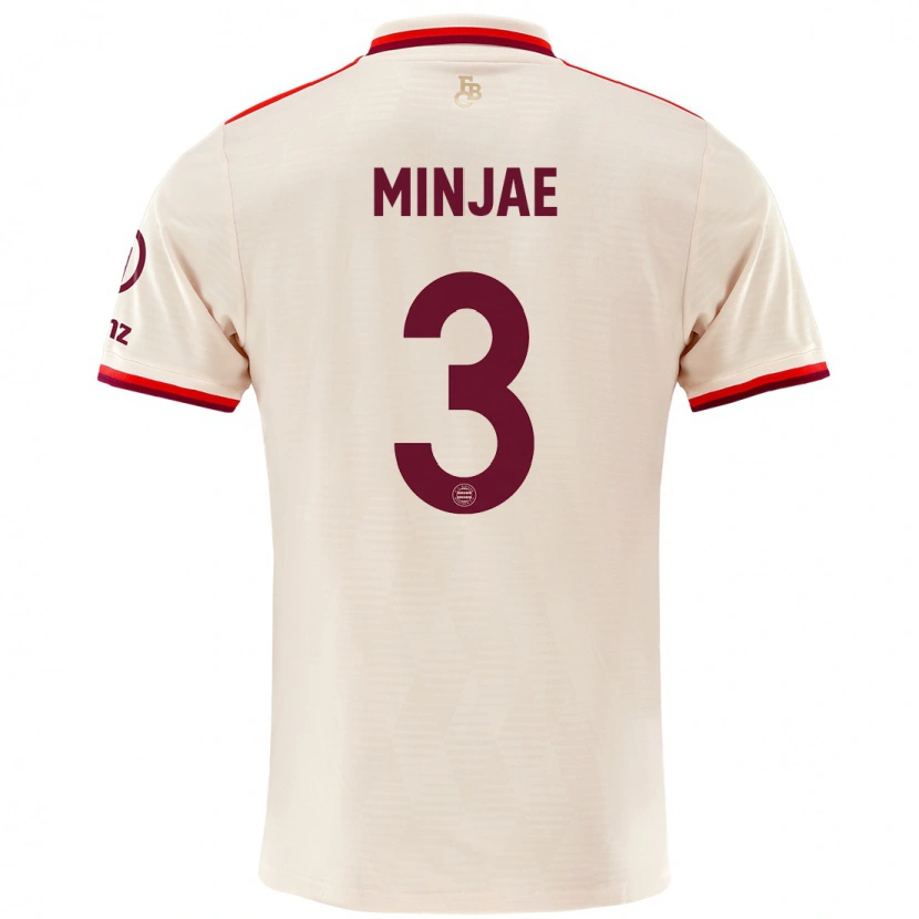 Danxenキッズキム・ミンジェ#3リネンサードユニフォームシャツ2024/25ジャージーユニフォーム