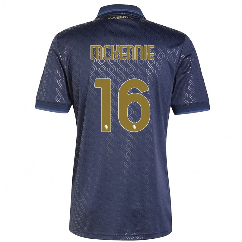 Danxenキッズウェストン・マケニー#16ネイビーブルーサードユニフォームシャツ2024/25ジャージーユニフォーム