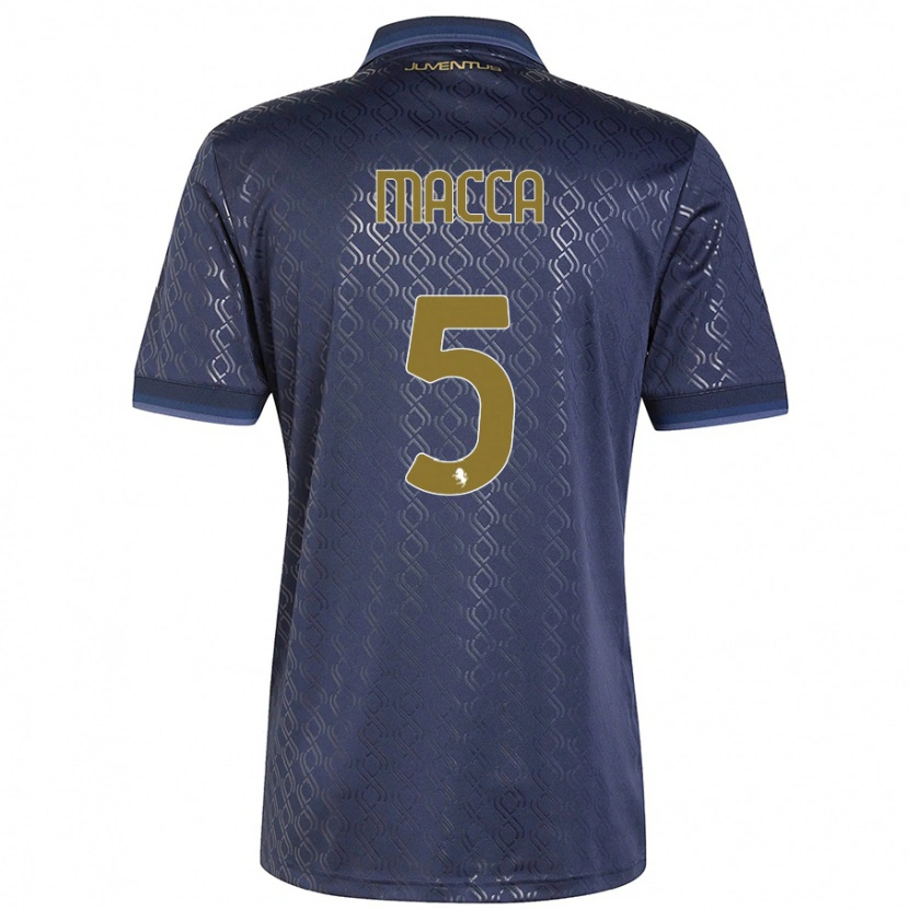 DanxenキッズFederico Macca#5ネイビーブルーサードユニフォームシャツ2024/25ジャージーユニフォーム