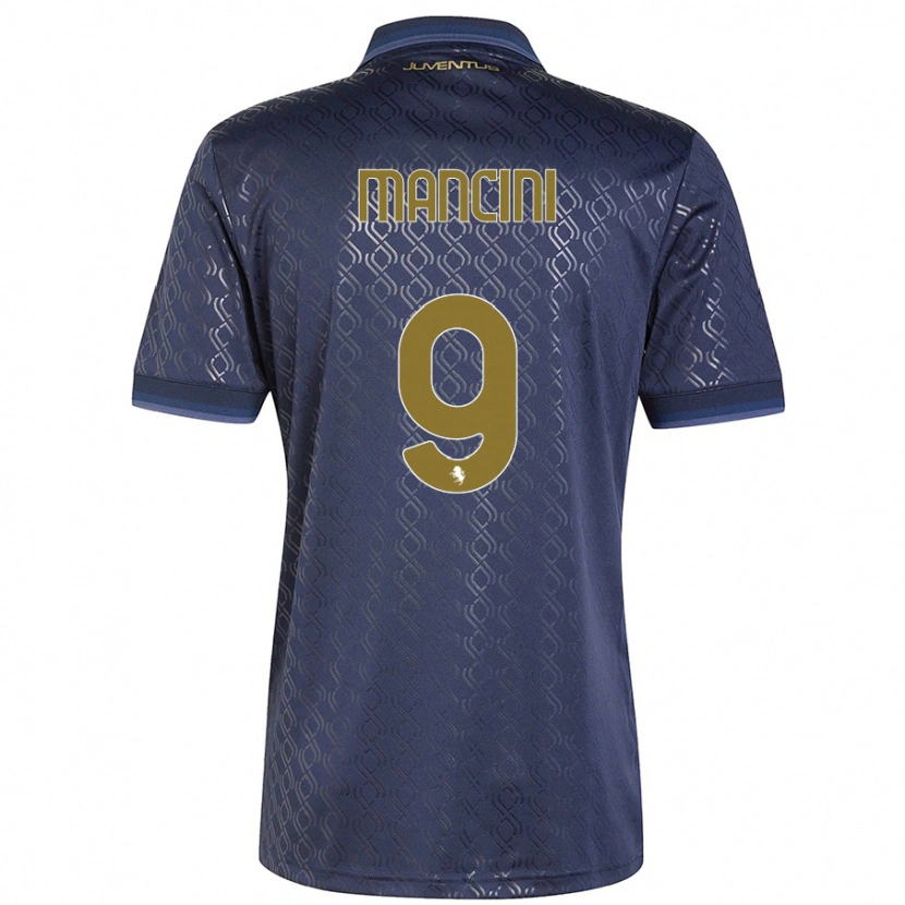 Danxenキッズトンマーゾ・マンチーニ#9ネイビーブルーサードユニフォームシャツ2024/25ジャージーユニフォーム