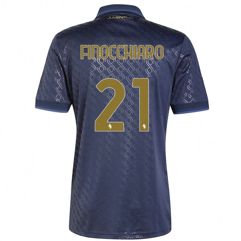 Danxenキッズガブリエレ・フィノキアーロ#21ネイビーブルーサードユニフォームシャツ2024/25ジャージーユニフォーム