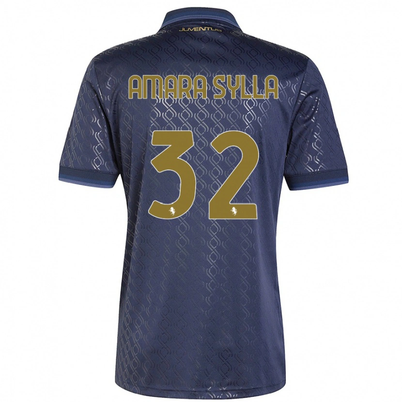 DanxenキッズIdris Amara Sylla#32ネイビーブルーサードユニフォームシャツ2024/25ジャージーユニフォーム