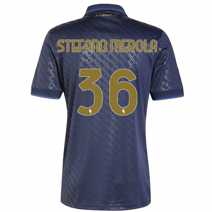 DanxenキッズAntonio Stefano Merola#36ネイビーブルーサードユニフォームシャツ2024/25ジャージーユニフォーム