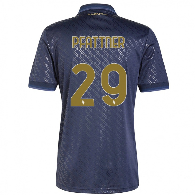 DanxenキッズElisa Pfattner#29ネイビーブルーサードユニフォームシャツ2024/25ジャージーユニフォーム