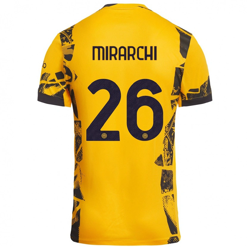 Danxenキッズマティア・ミラルキ#26ゴールド ブラックサードユニフォームシャツ2024/25ジャージーユニフォーム