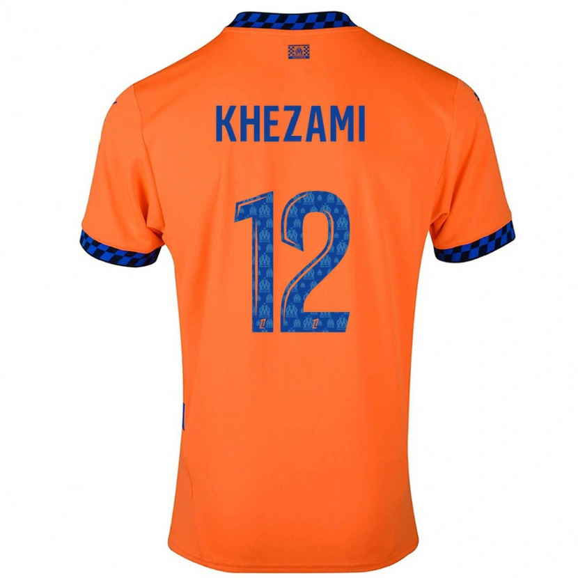 DanxenキッズRoselène Khezami#12オレンジ ダークブルーサードユニフォームシャツ2024/25ジャージーユニフォーム