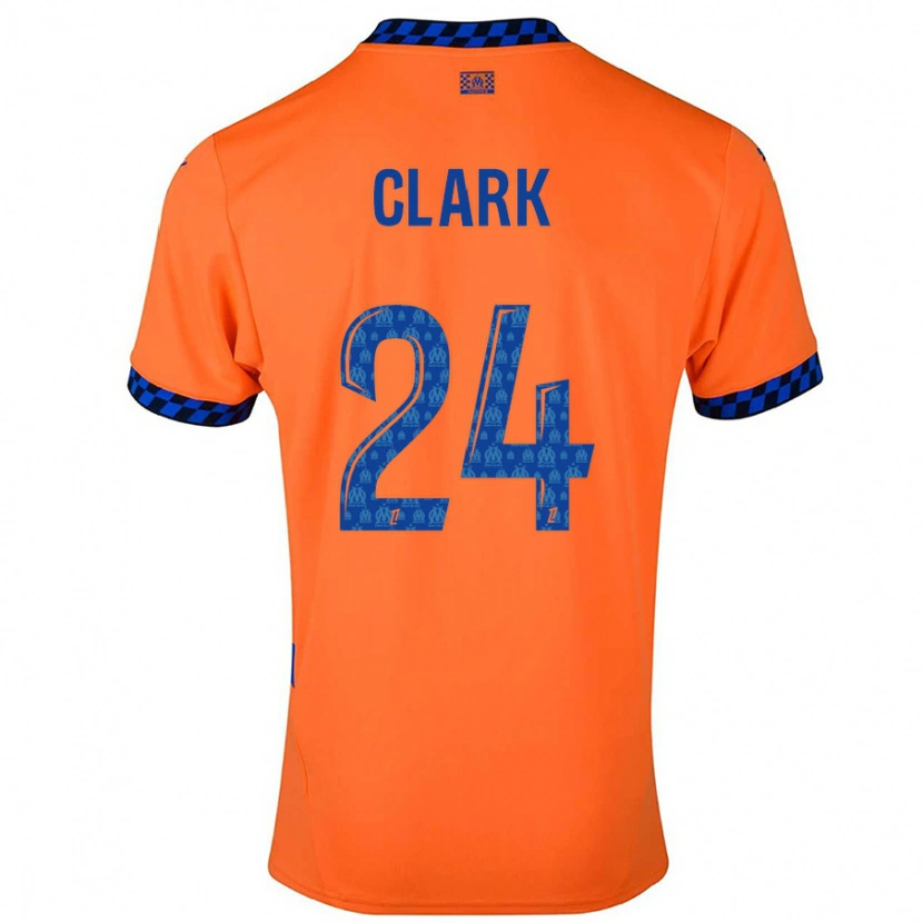 DanxenキッズAshley Clark#24オレンジ ダークブルーサードユニフォームシャツ2024/25ジャージーユニフォーム