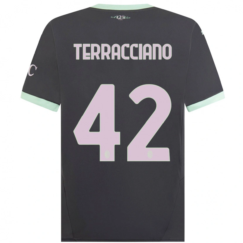 Danxenキッズフィリッポ・テッラッチャーノ#42グレーサードユニフォームシャツ2024/25ジャージーユニフォーム