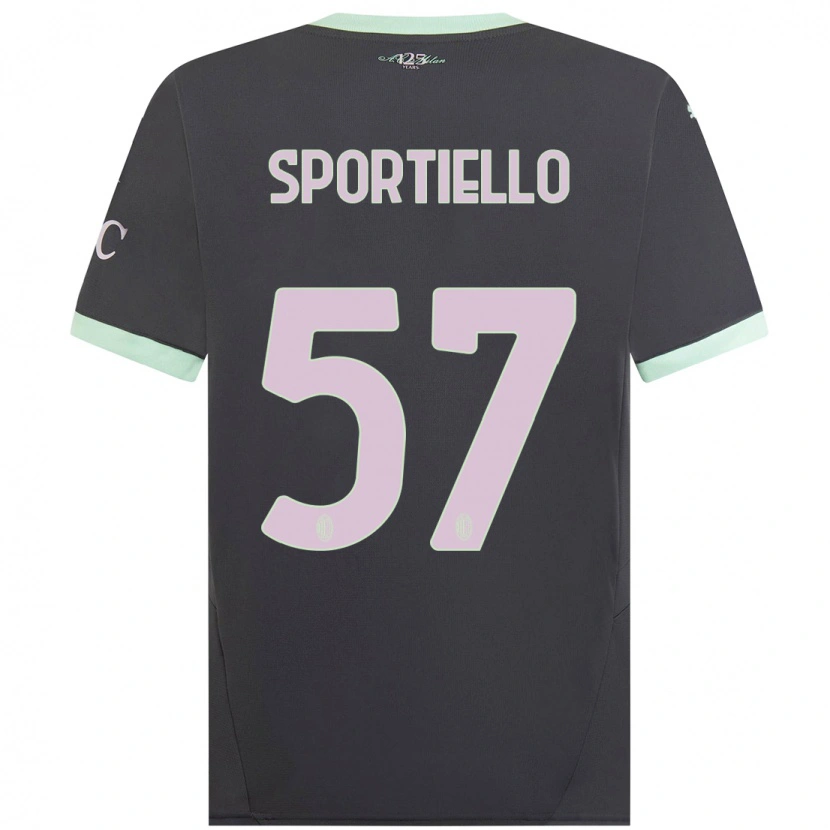 Danxenキッズマルコ・スポルティエッロ#57グレーサードユニフォームシャツ2024/25ジャージーユニフォーム