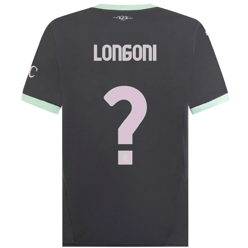 DanxenキッズAlessandro Longoni#0グレーサードユニフォームシャツ2024/25ジャージーユニフォーム
