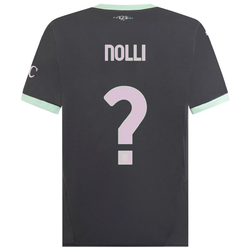 DanxenキッズLuca Nolli#0グレーサードユニフォームシャツ2024/25ジャージーユニフォーム