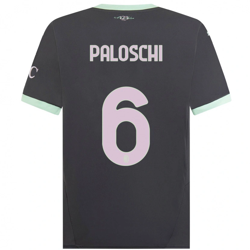 Danxenキッズドリアン・パロスキ#6グレーサードユニフォームシャツ2024/25ジャージーユニフォーム