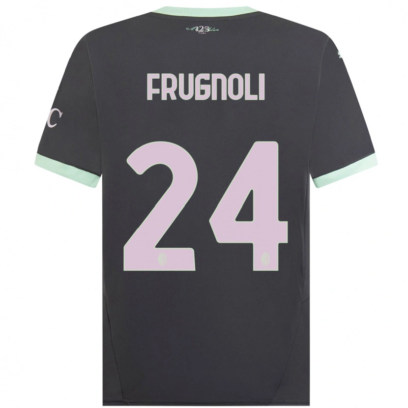 Danxenキッズレオナルド・フルグノリ#24グレーサードユニフォームシャツ2024/25ジャージーユニフォーム