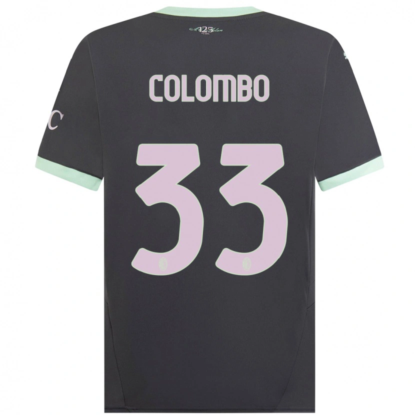 Danxenキッズフェデリコ・コロンボ#33グレーサードユニフォームシャツ2024/25ジャージーユニフォーム