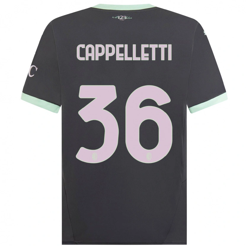 Danxenキッズマティア・カペレッティ#36グレーサードユニフォームシャツ2024/25ジャージーユニフォーム