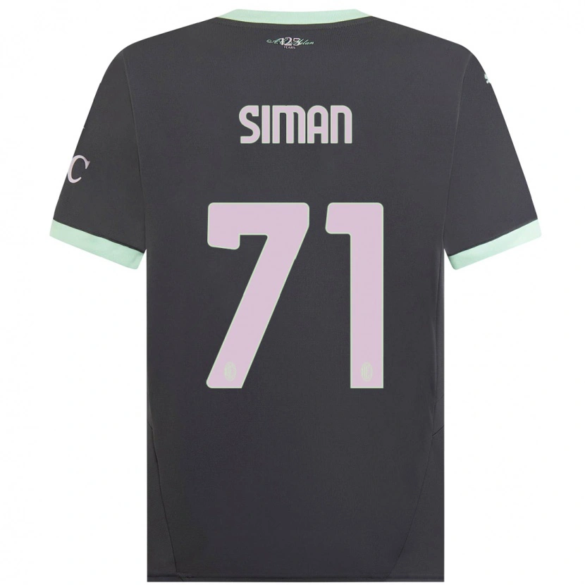 Danxenキッズアレクサンドル・シマン#71グレーサードユニフォームシャツ2024/25ジャージーユニフォーム