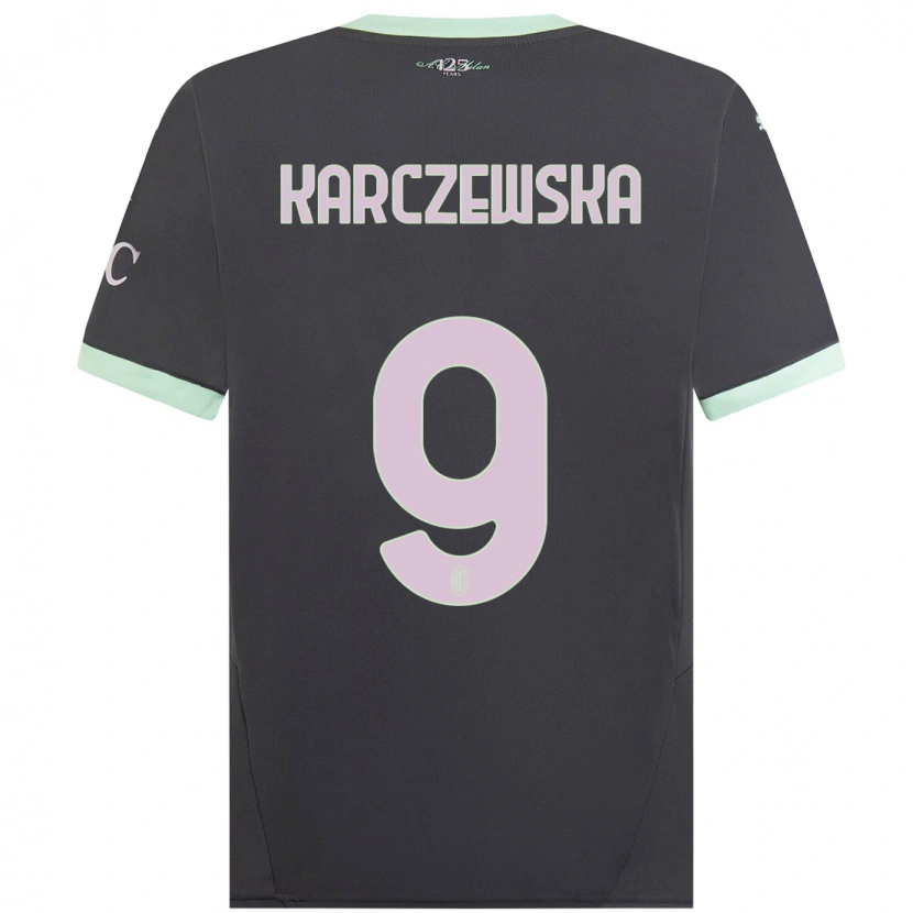 Danxenキッズニコラ・カルチェフスカ#9グレーサードユニフォームシャツ2024/25ジャージーユニフォーム