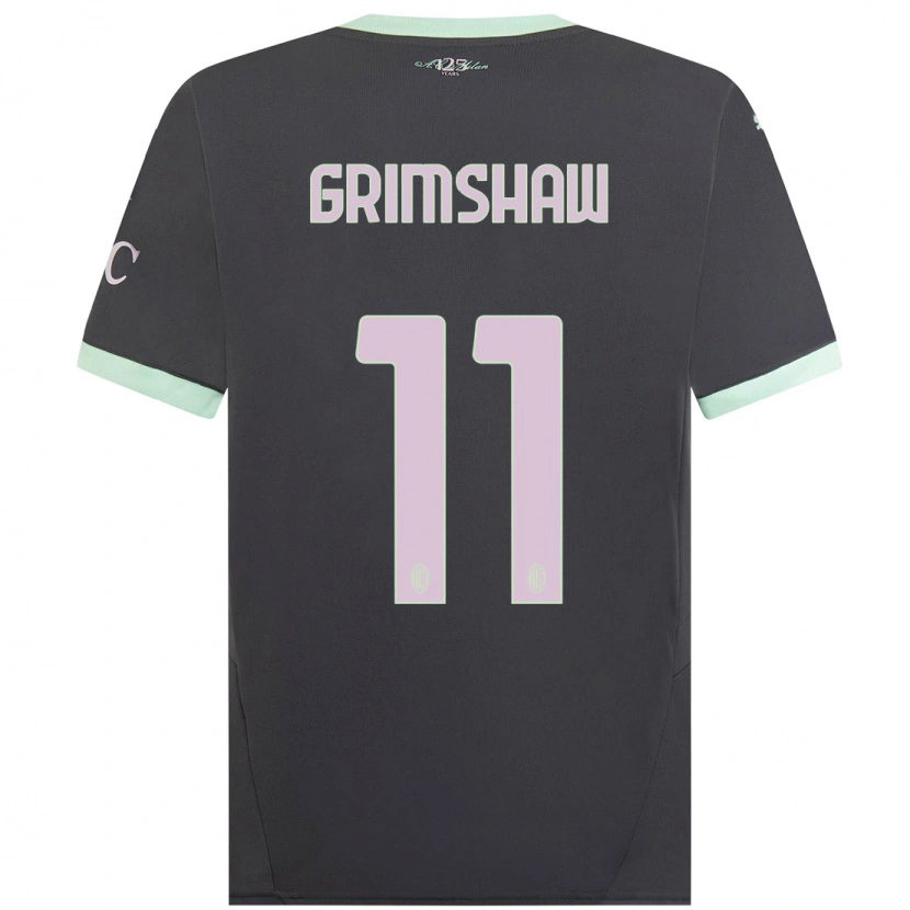 Danxenキッズクリスティ・グリムショー#11グレーサードユニフォームシャツ2024/25ジャージーユニフォーム