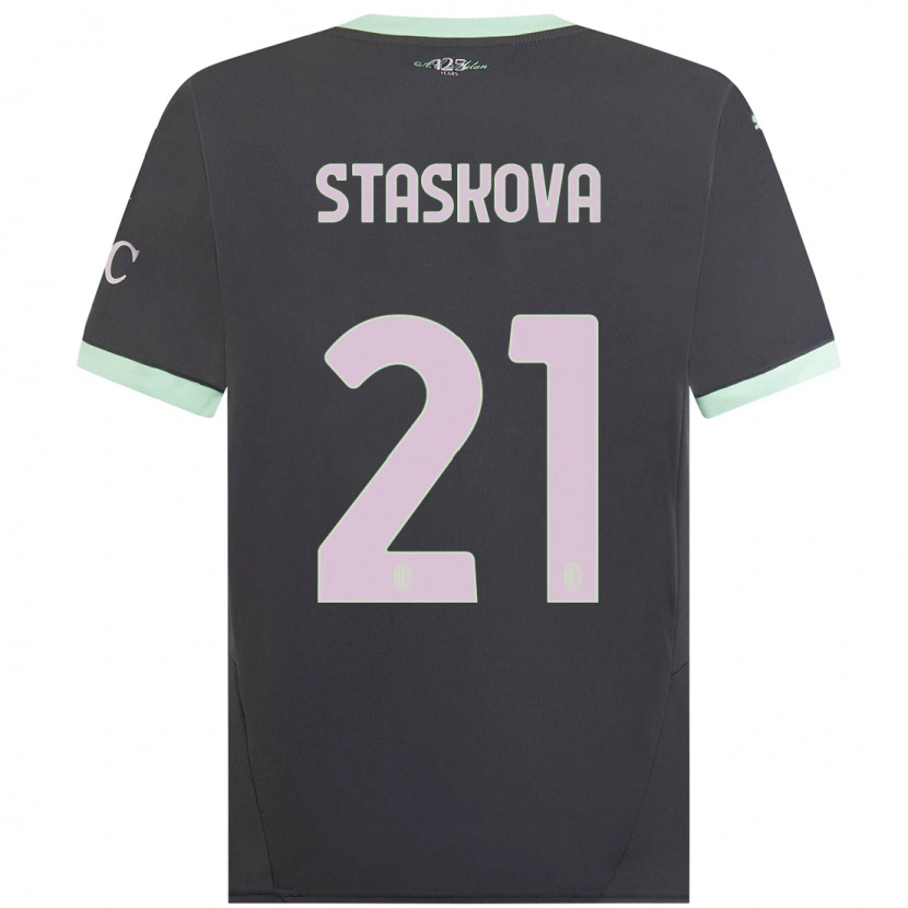 DanxenキッズAndrea Stašková#21グレーサードユニフォームシャツ2024/25ジャージーユニフォーム