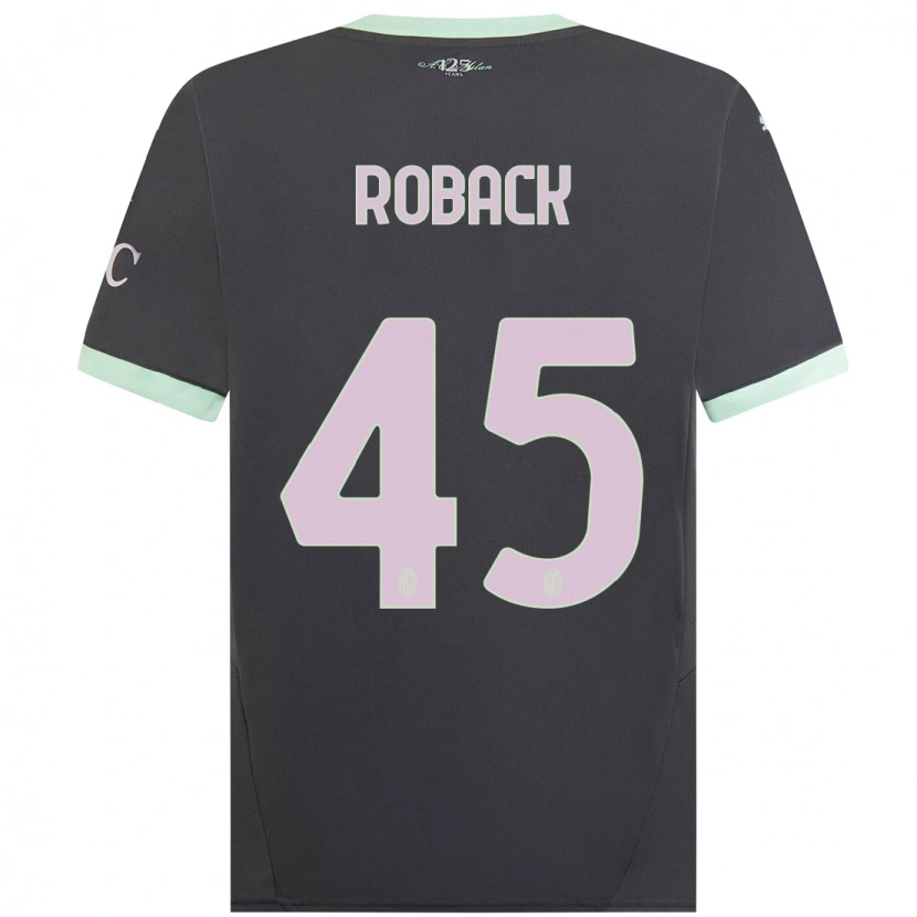 Danxenキッズエミル・ロバック#45グレーサードユニフォームシャツ2024/25ジャージーユニフォーム