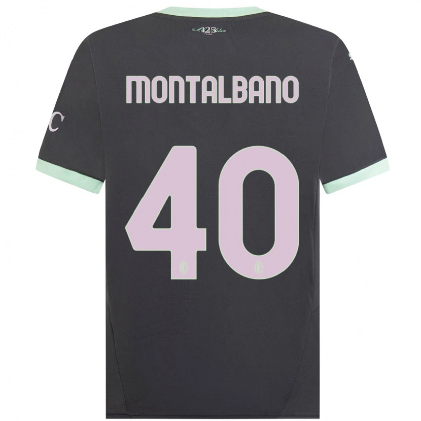 Danxenキッズニコロ・モンタルバノ#40グレーサードユニフォームシャツ2024/25ジャージーユニフォーム