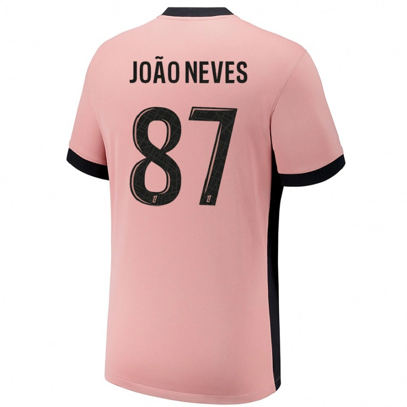 Danxenキッズジョアン・ネヴィス#87ラストピンクサードユニフォームシャツ2024/25ジャージーユニフォーム