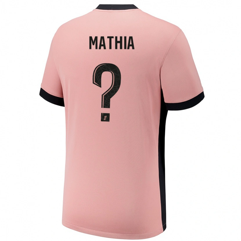DanxenキッズOlivier Mathia#0ラストピンクサードユニフォームシャツ2024/25ジャージーユニフォーム