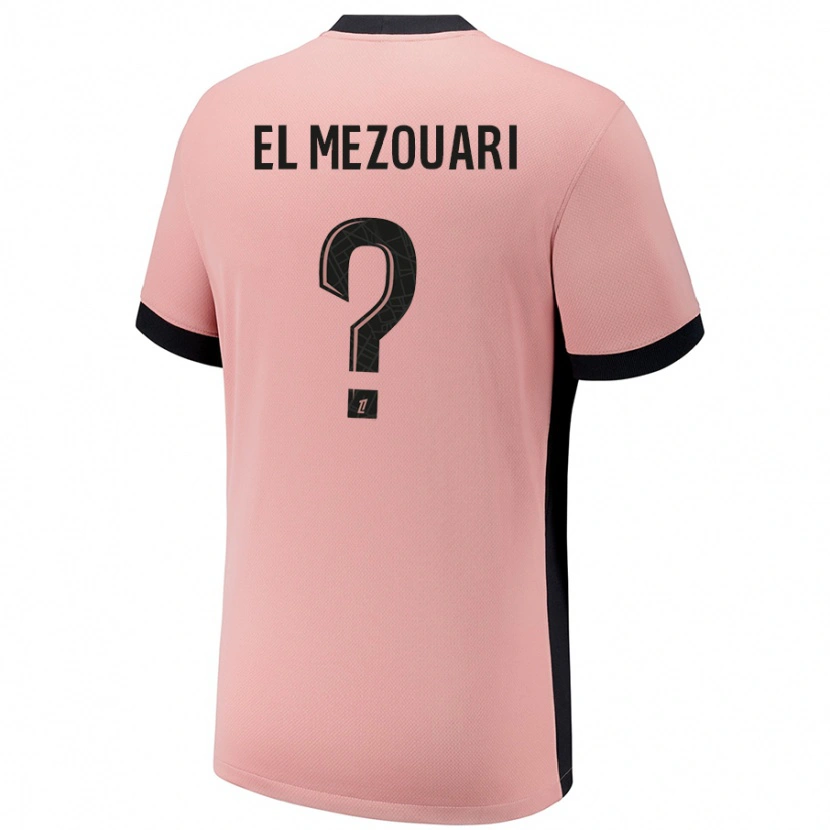 DanxenキッズSalah-Dine El Mezouari#0ラストピンクサードユニフォームシャツ2024/25ジャージーユニフォーム