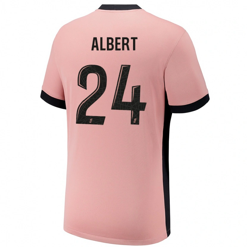 Danxenキッズコルビン・アルバート#24ラストピンクサードユニフォームシャツ2024/25ジャージーユニフォーム
