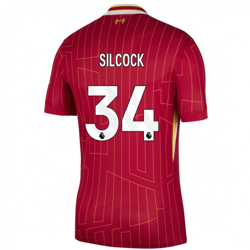 DanxenメンズHannah Silcock#34赤 黄 白ホームシャツ2024/25ジャージーユニフォーム
