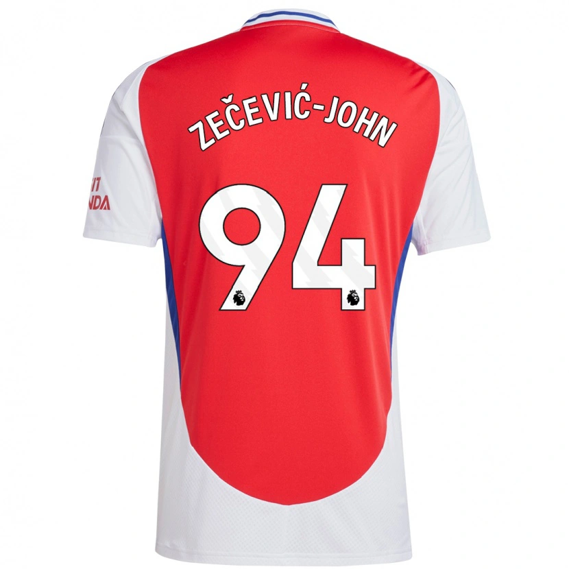 DanxenメンズLouis Zečević-John#94赤 白ホームシャツ2024/25ジャージーユニフォーム