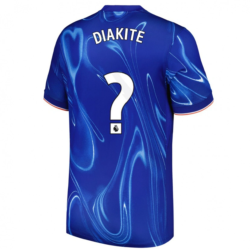 DanxenメンズCalvin Diakite#0ブルーホワイトホームシャツ2024/25ジャージーユニフォーム