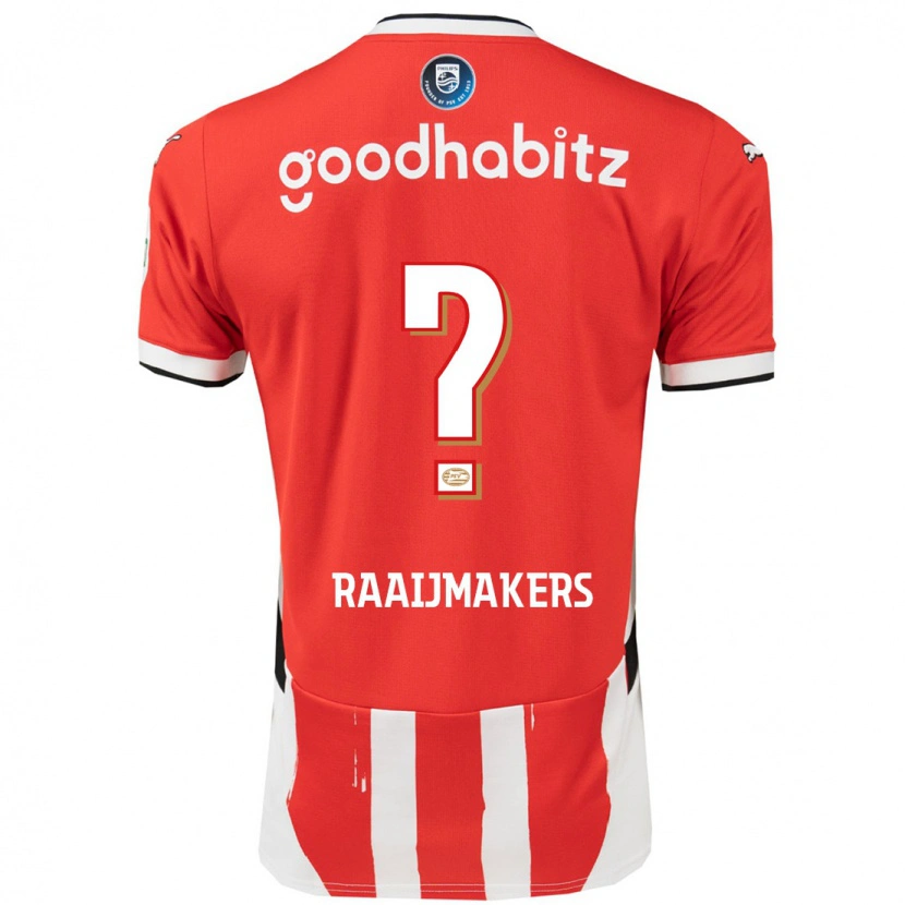 DanxenメンズLars Raaijmakers#0赤 白ホームシャツ2024/25ジャージーユニフォーム