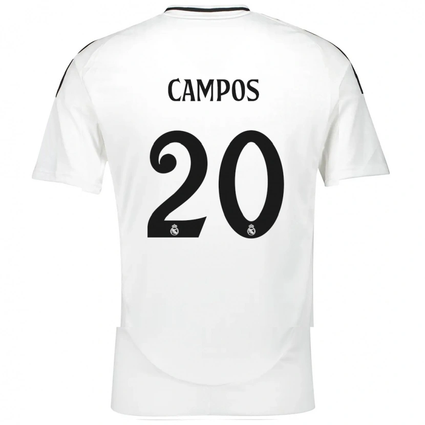DanxenメンズAndrés Campos#20白ホームシャツ2024/25ジャージーユニフォーム