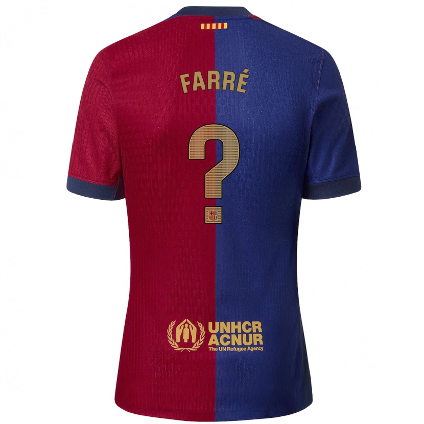 DanxenメンズLandry Farré#0青 赤ホームシャツ2024/25ジャージーユニフォーム