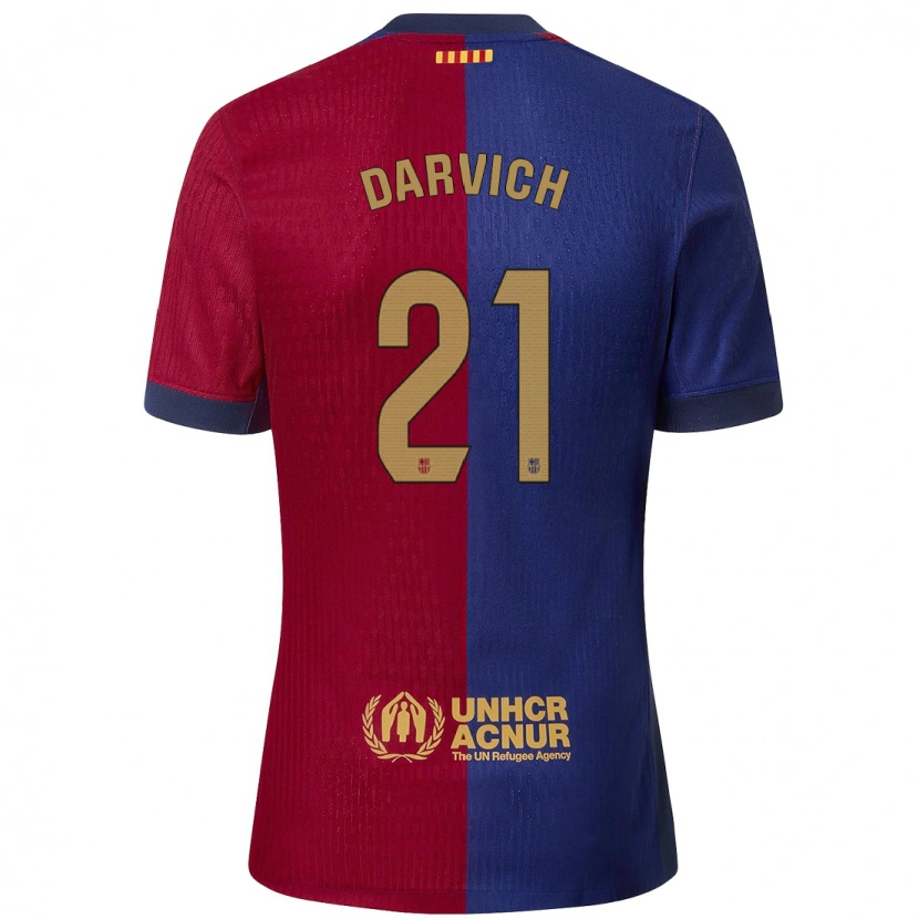 Danxenメンズノア・ダービッチ#21青 赤ホームシャツ2024/25ジャージーユニフォーム