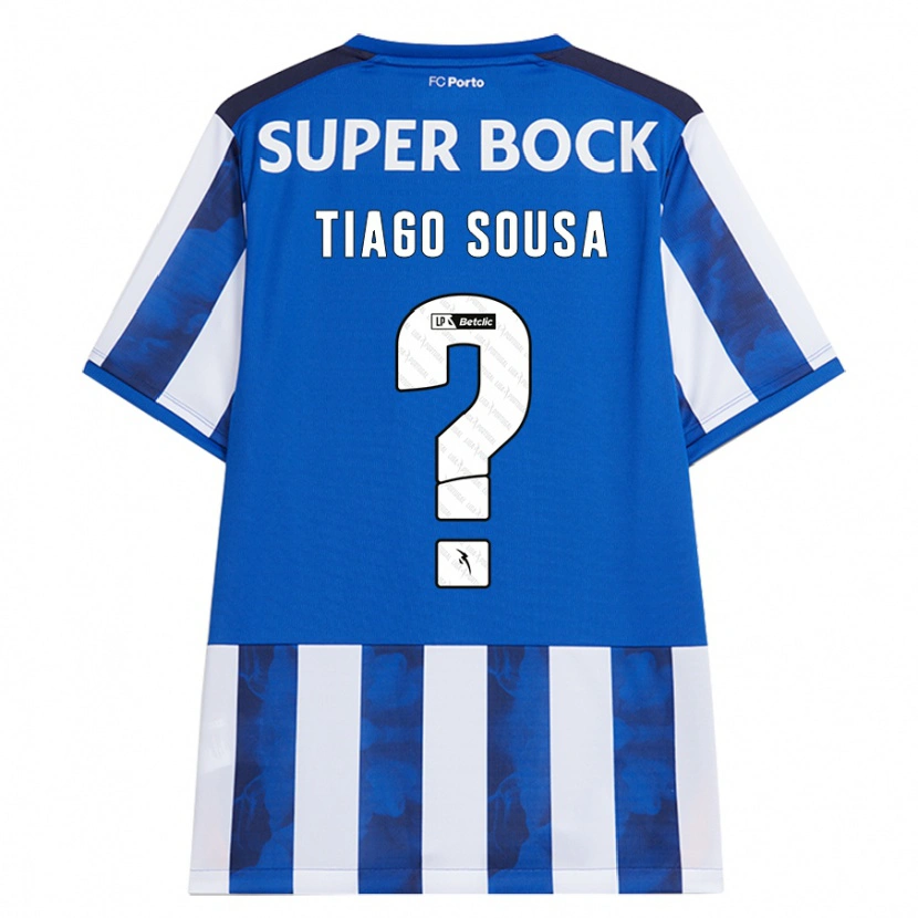 DanxenメンズTiago Sousa#0ブルーホワイトホームシャツ2024/25ジャージーユニフォーム