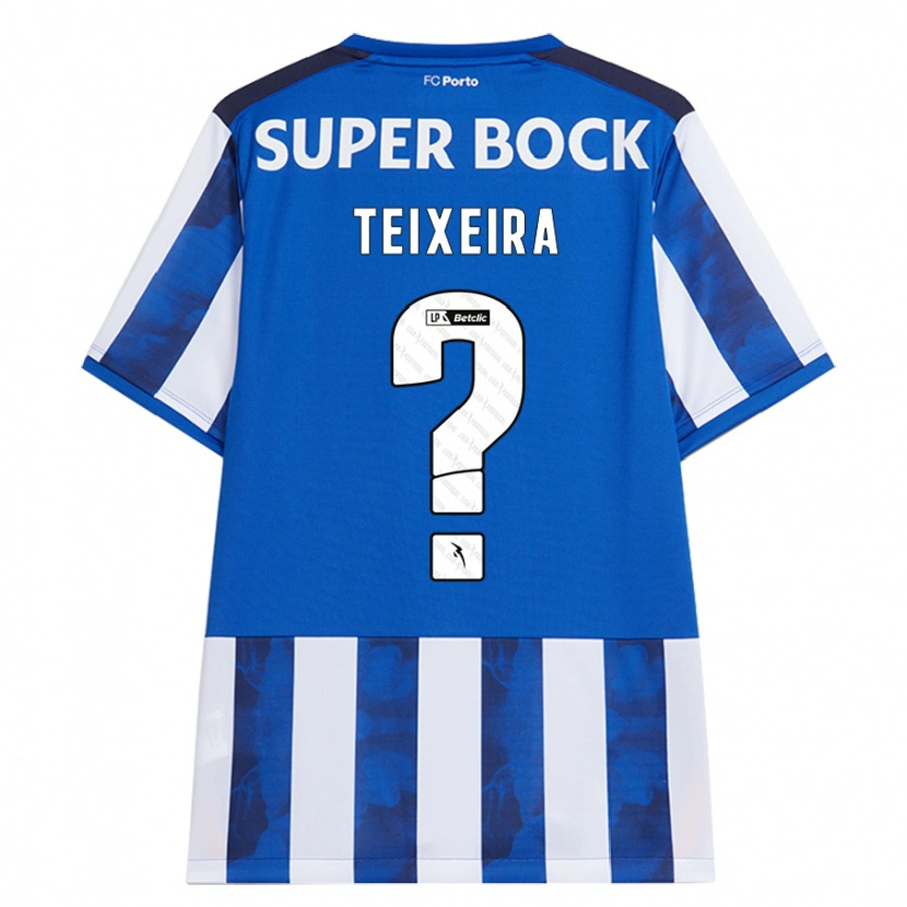 DanxenメンズGonçalo Teixeira#0ブルーホワイトホームシャツ2024/25ジャージーユニフォーム