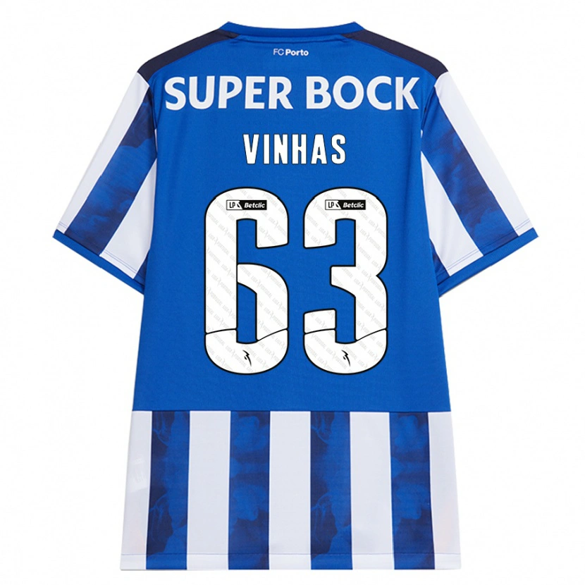 DanxenメンズDavid Vinhas#63ブルーホワイトホームシャツ2024/25ジャージーユニフォーム