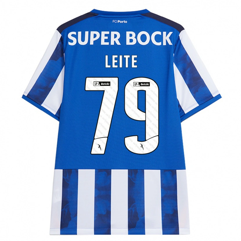 DanxenメンズAfonso Leite#79ブルーホワイトホームシャツ2024/25ジャージーユニフォーム