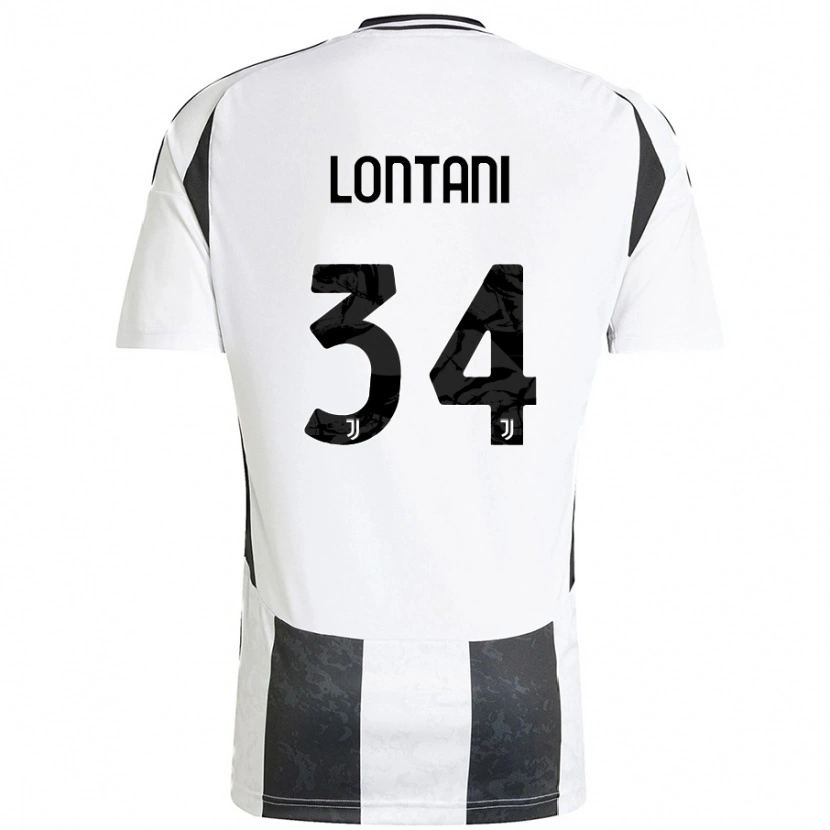 DanxenメンズMatteo Lontani#34白 黒ホームシャツ2024/25ジャージーユニフォーム