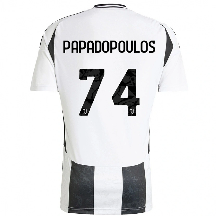 DanxenメンズChristos Papadopoulos#74白 黒ホームシャツ2024/25ジャージーユニフォーム